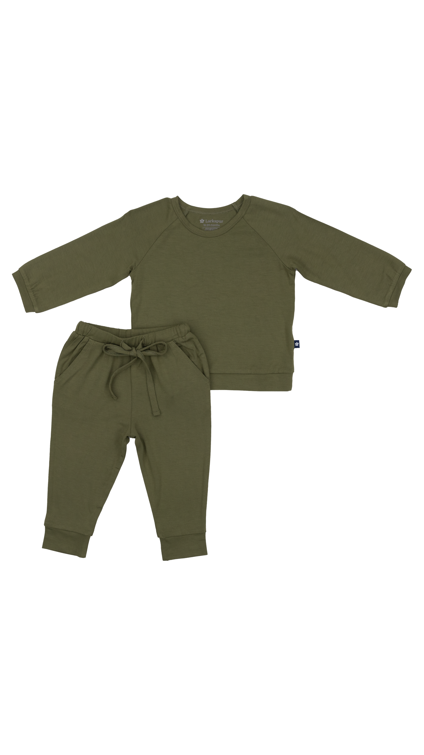 Long Sleeve Jogger Set in Olive