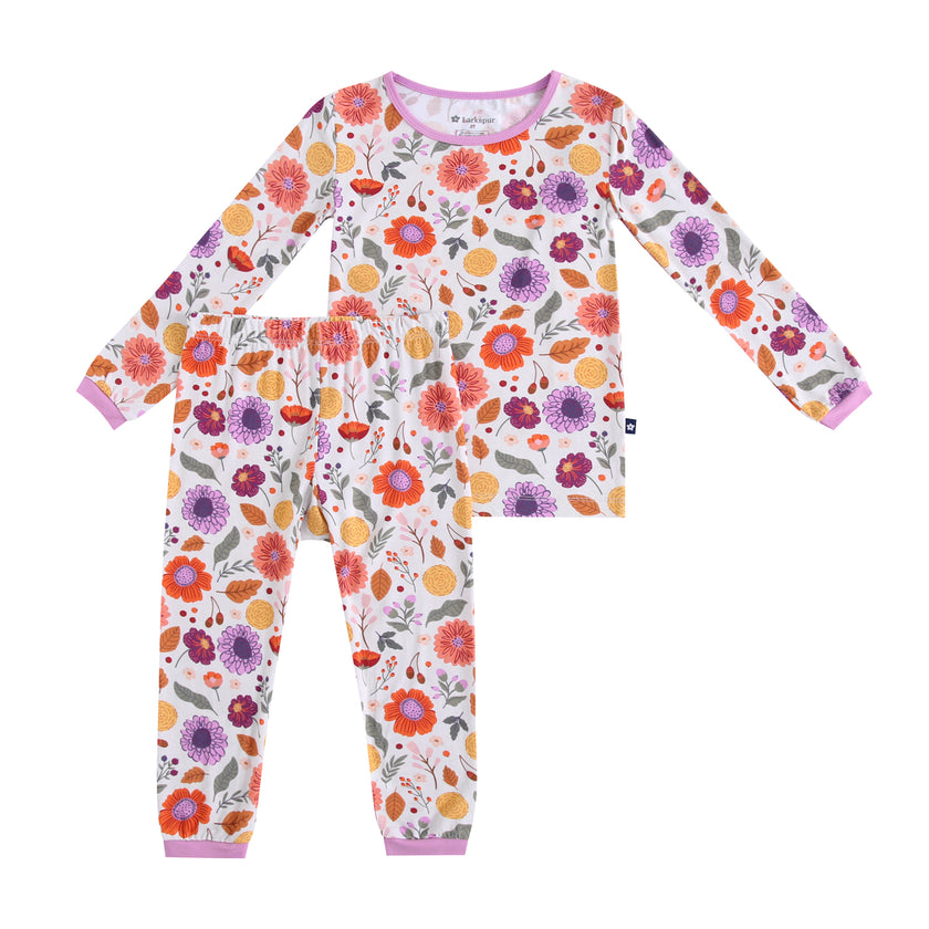 Long Sleeve Pajamas in Fall Florals