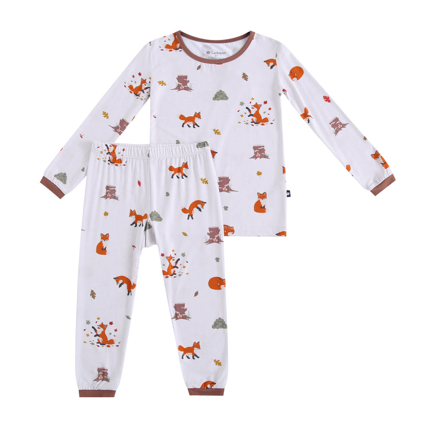 Long Sleeve Pajamas in Fox Playtime