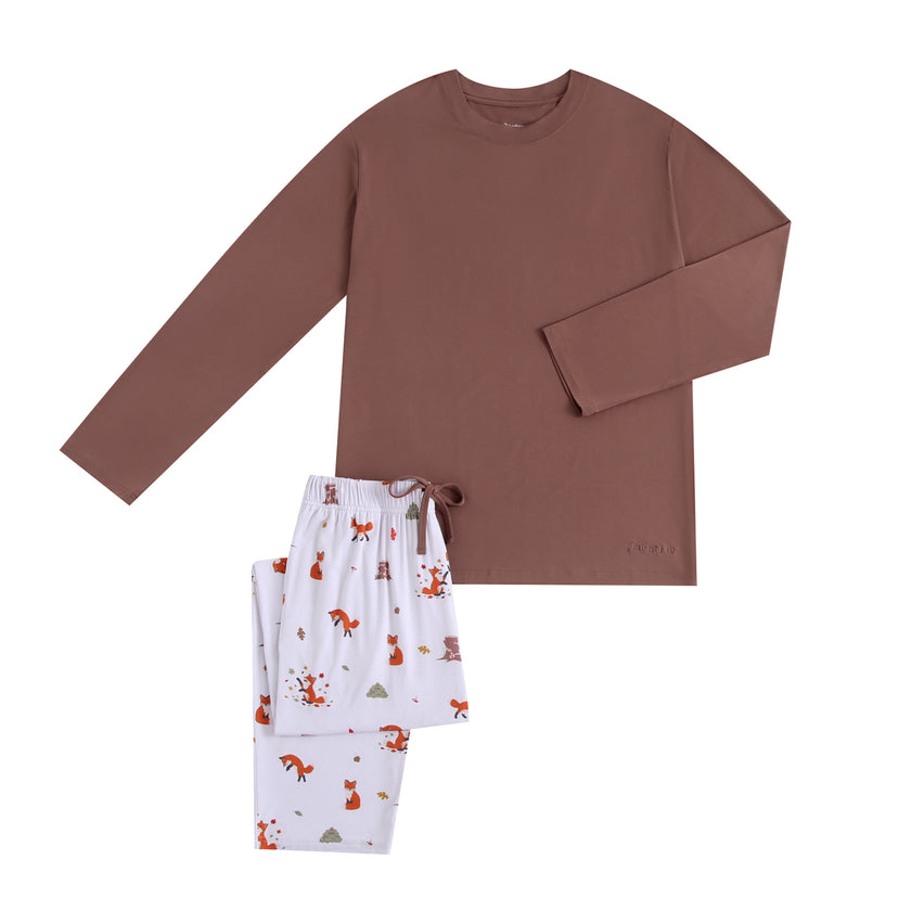 Men's Long Lounge Set in Fox Playtime