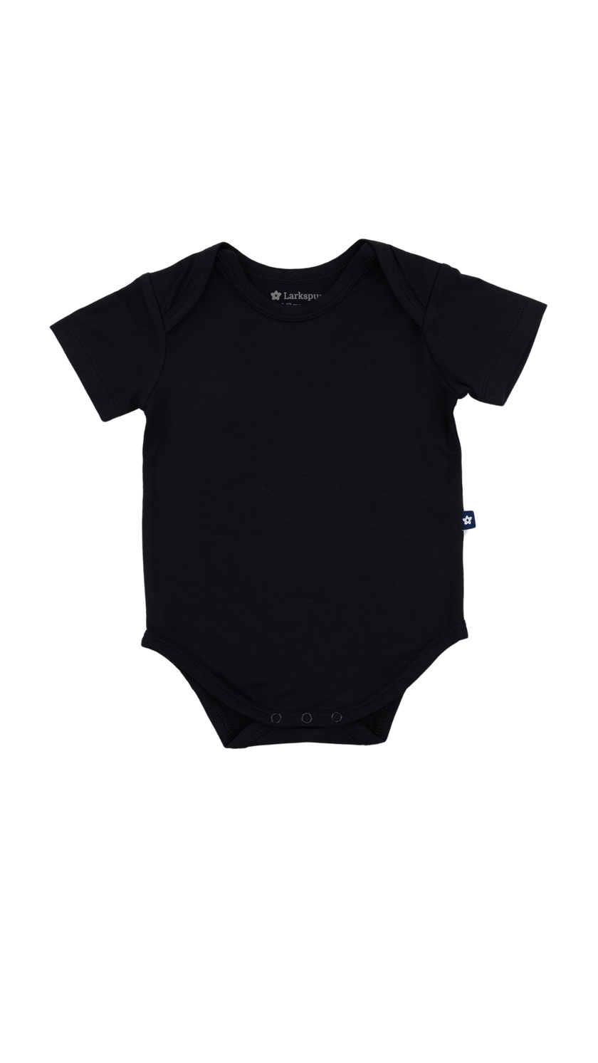 Short Sleeve Bodysuit in Black