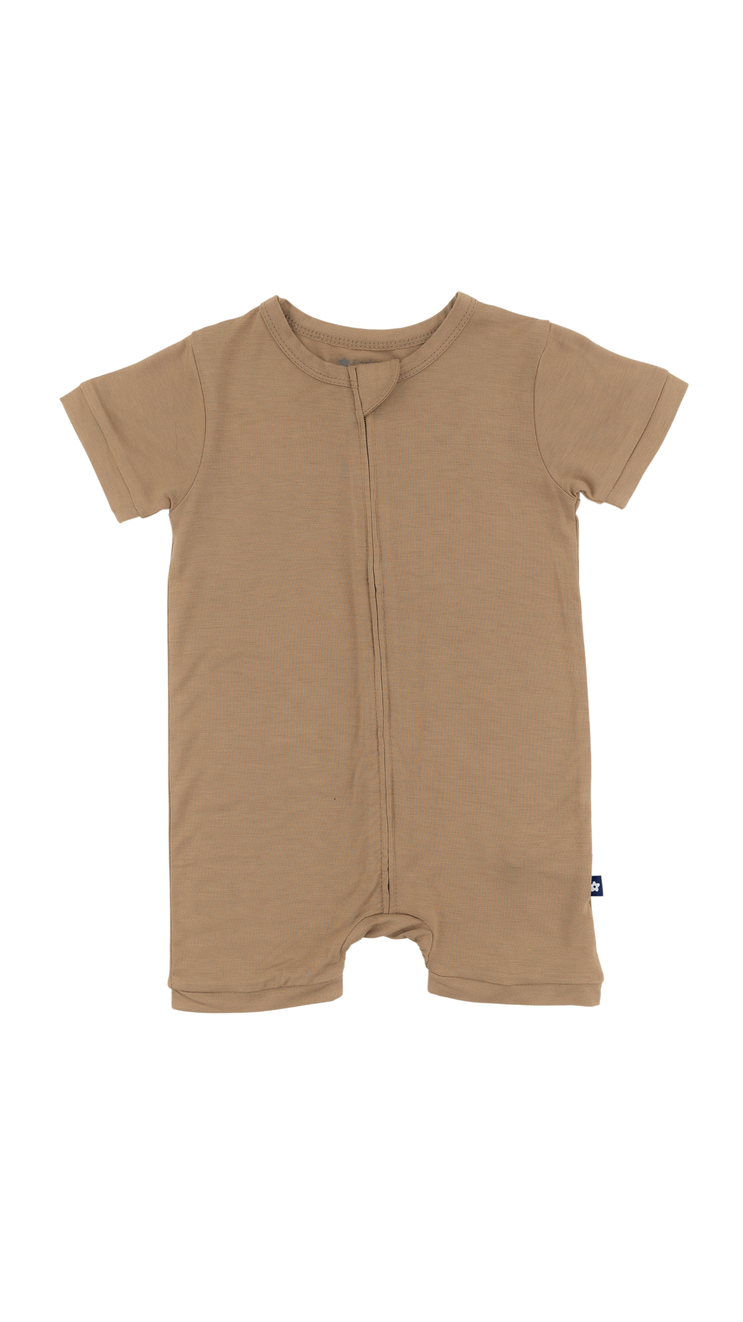 Short Zip Romper in Mocha