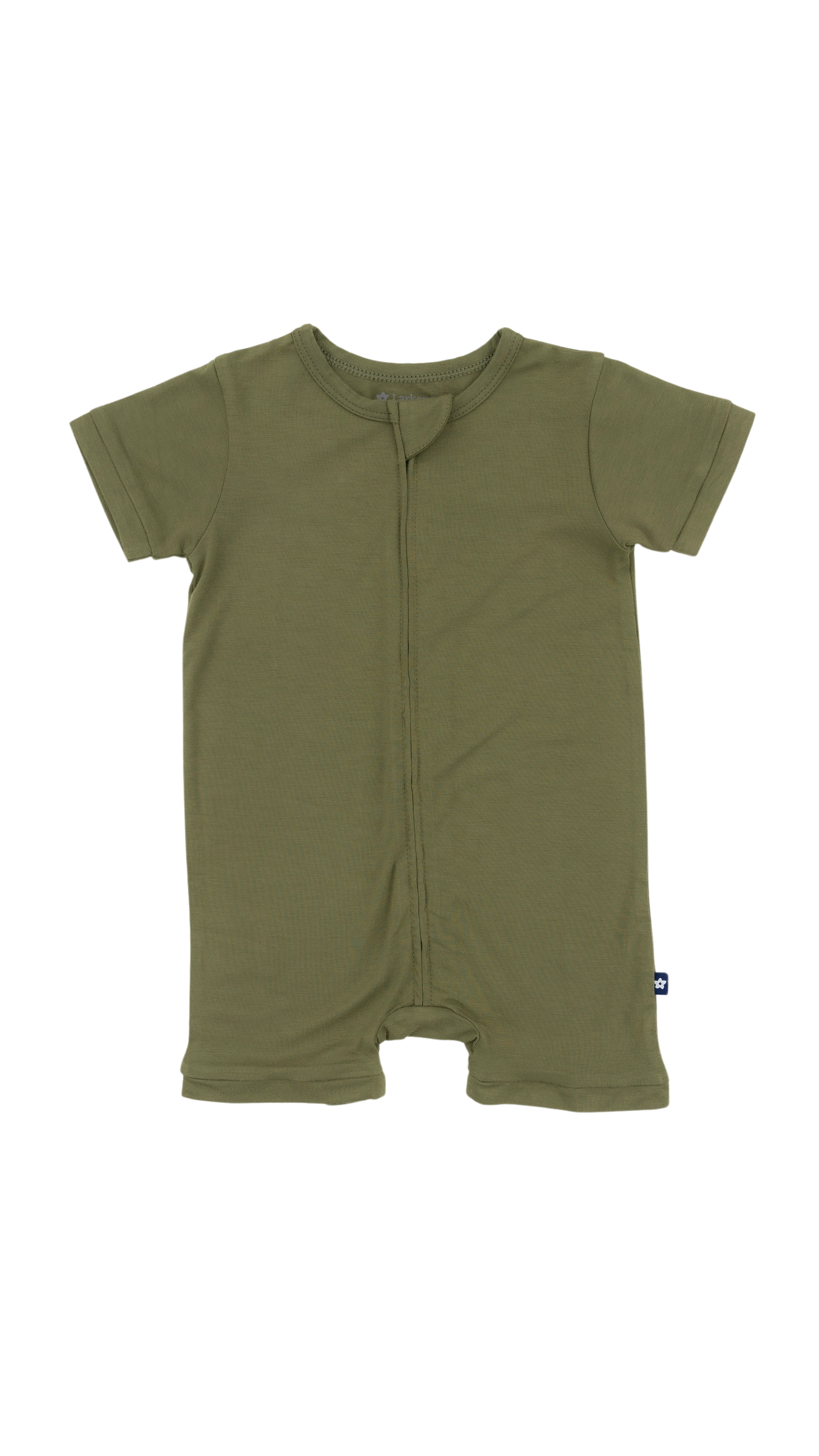 Short Zip Romper in Olive