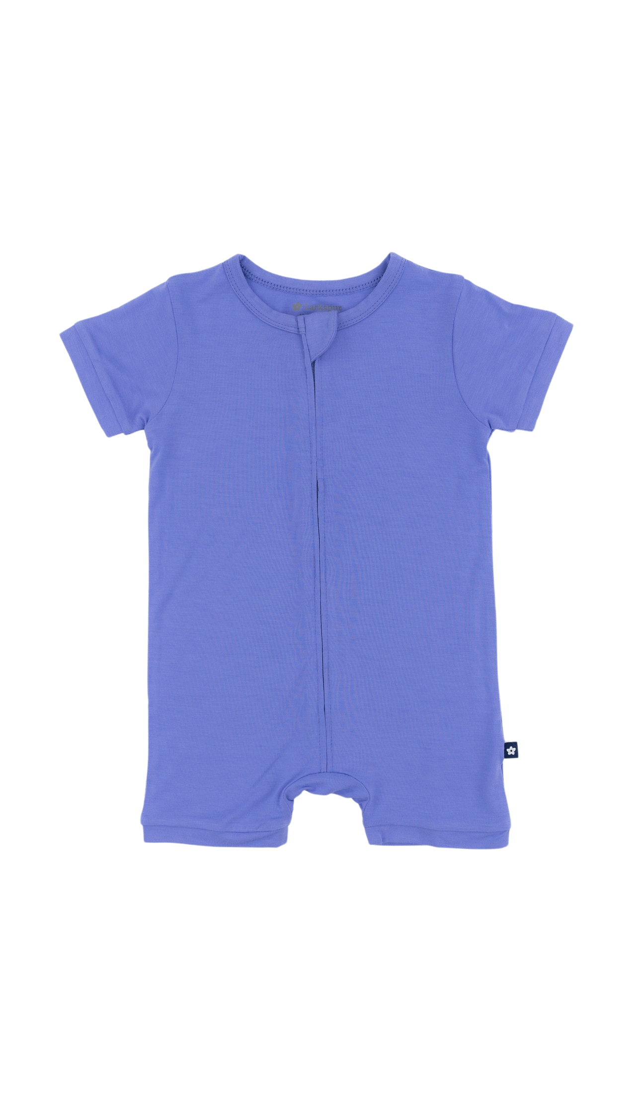 Short Zip Romper in Periwinkle