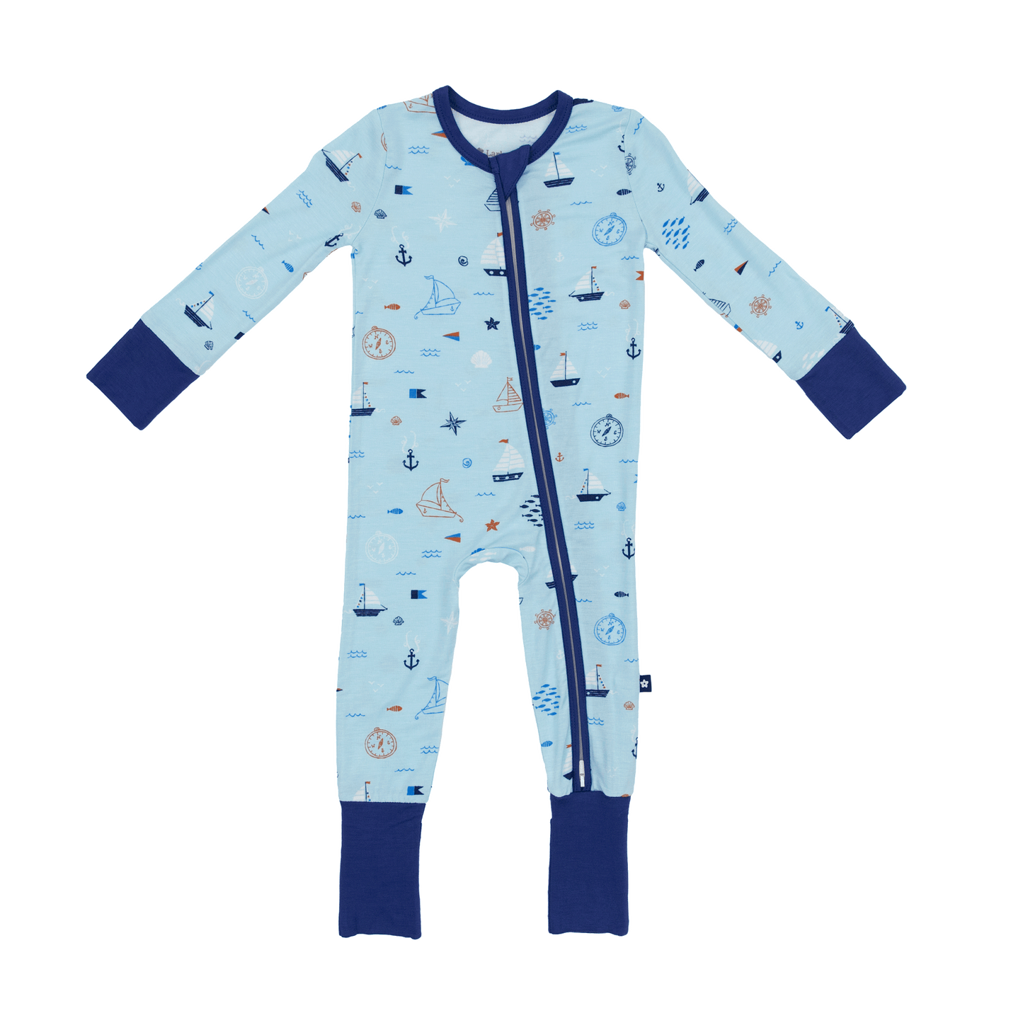 Convertible Footed Romper in Ship Shape