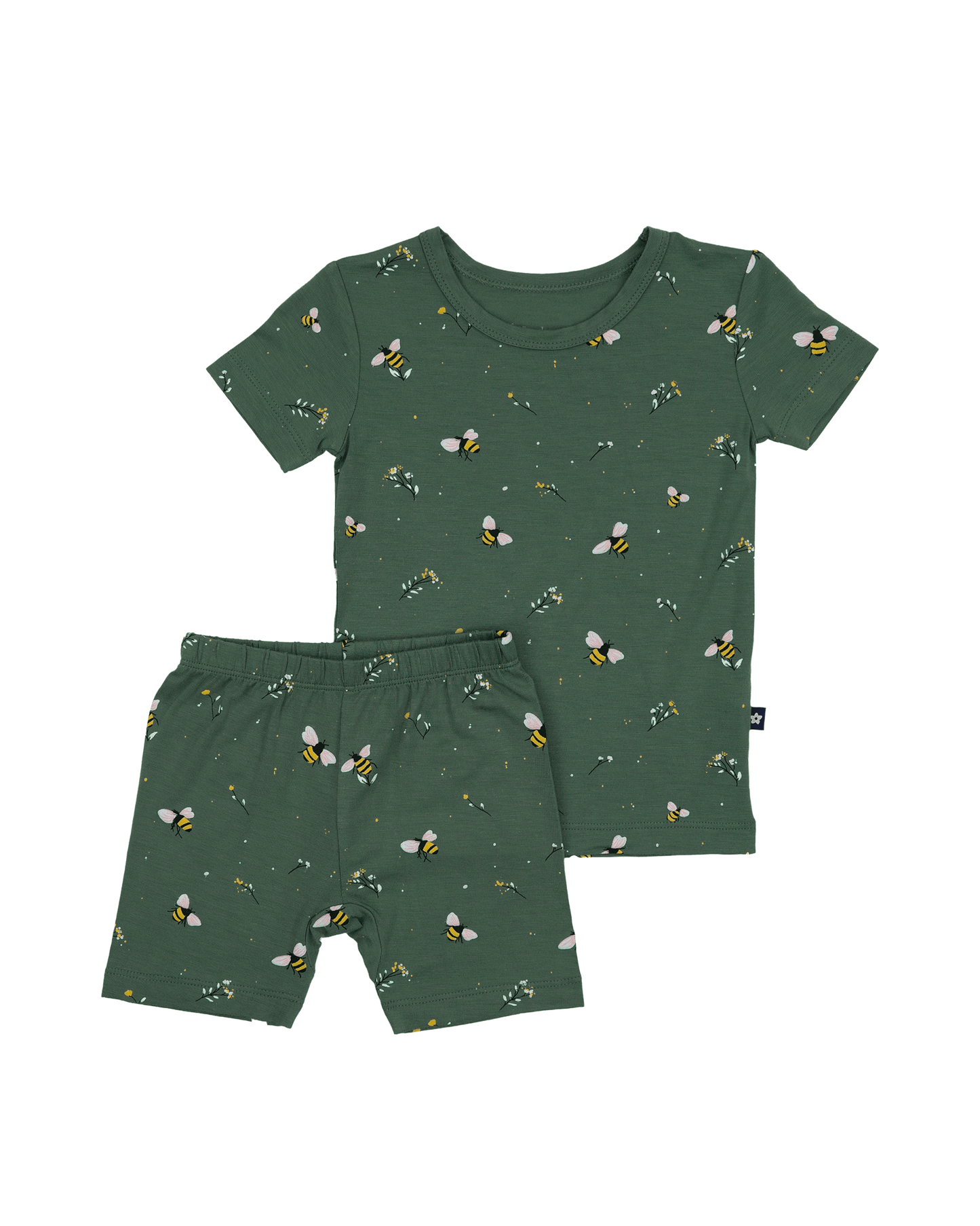 Short PJ Set in Busy Bees