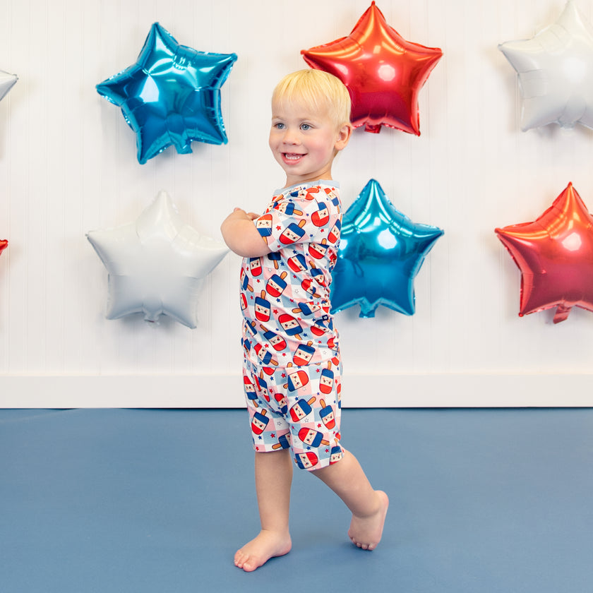 Short PJ Set in Patriot Pops