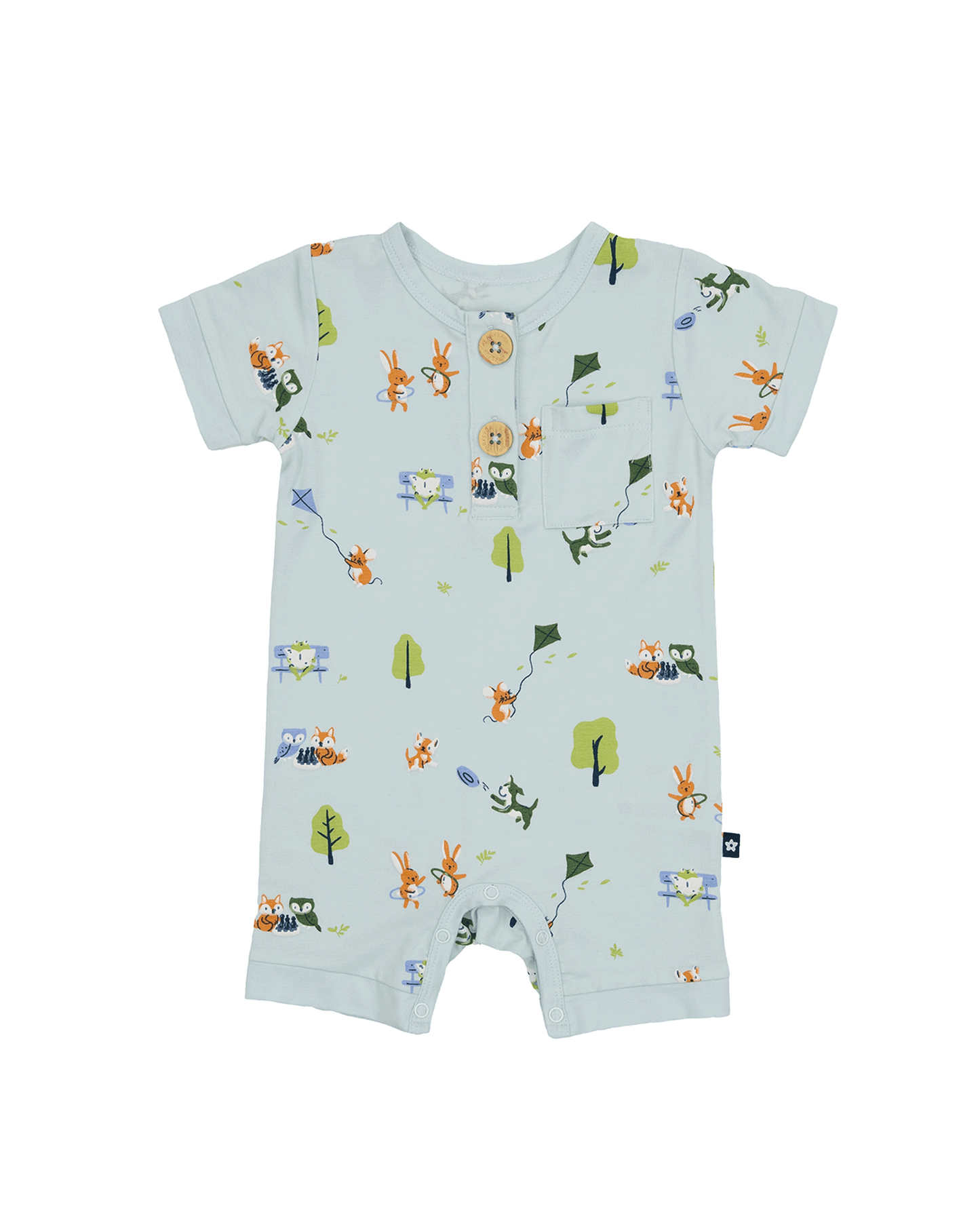 Short Romper in Forest Fun Day