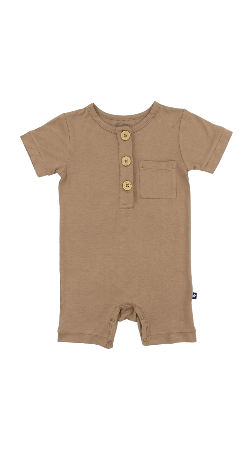 Short Romper in Mocha