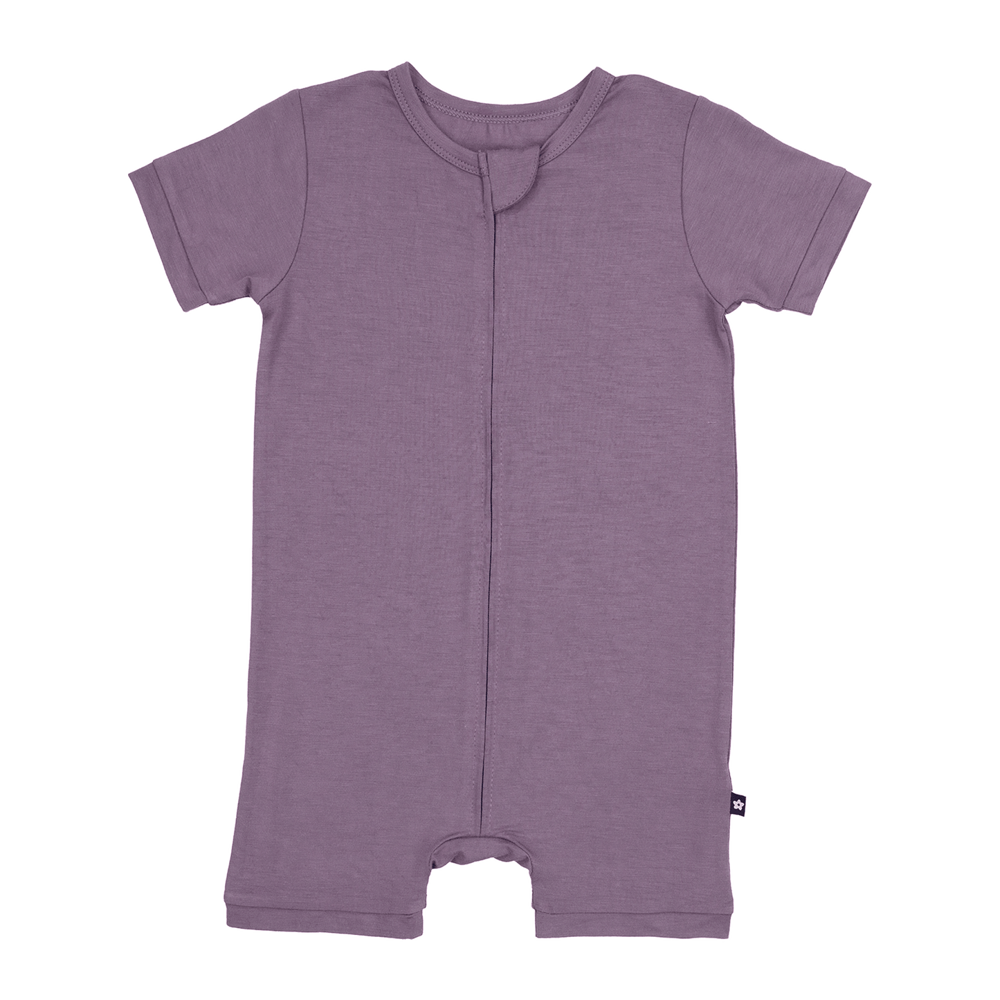 Short Zip Romper in Plum