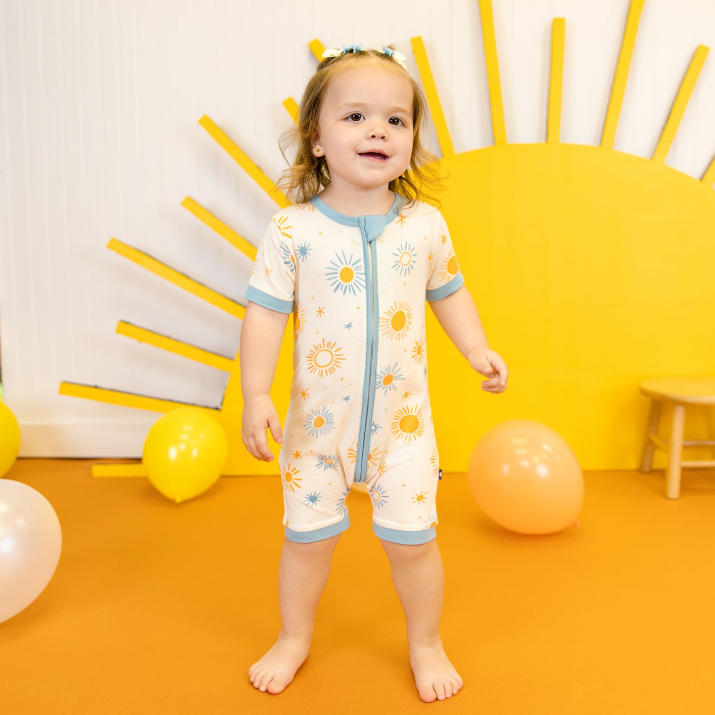 Short Zip Romper in Sunkissed