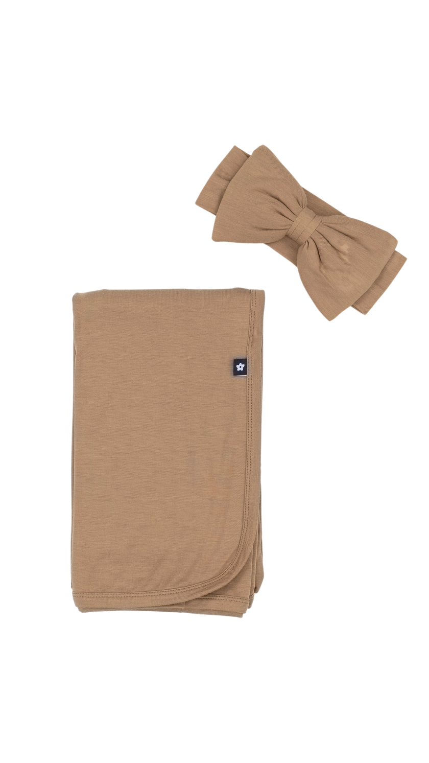 Swaddle Headband Set in Mocha