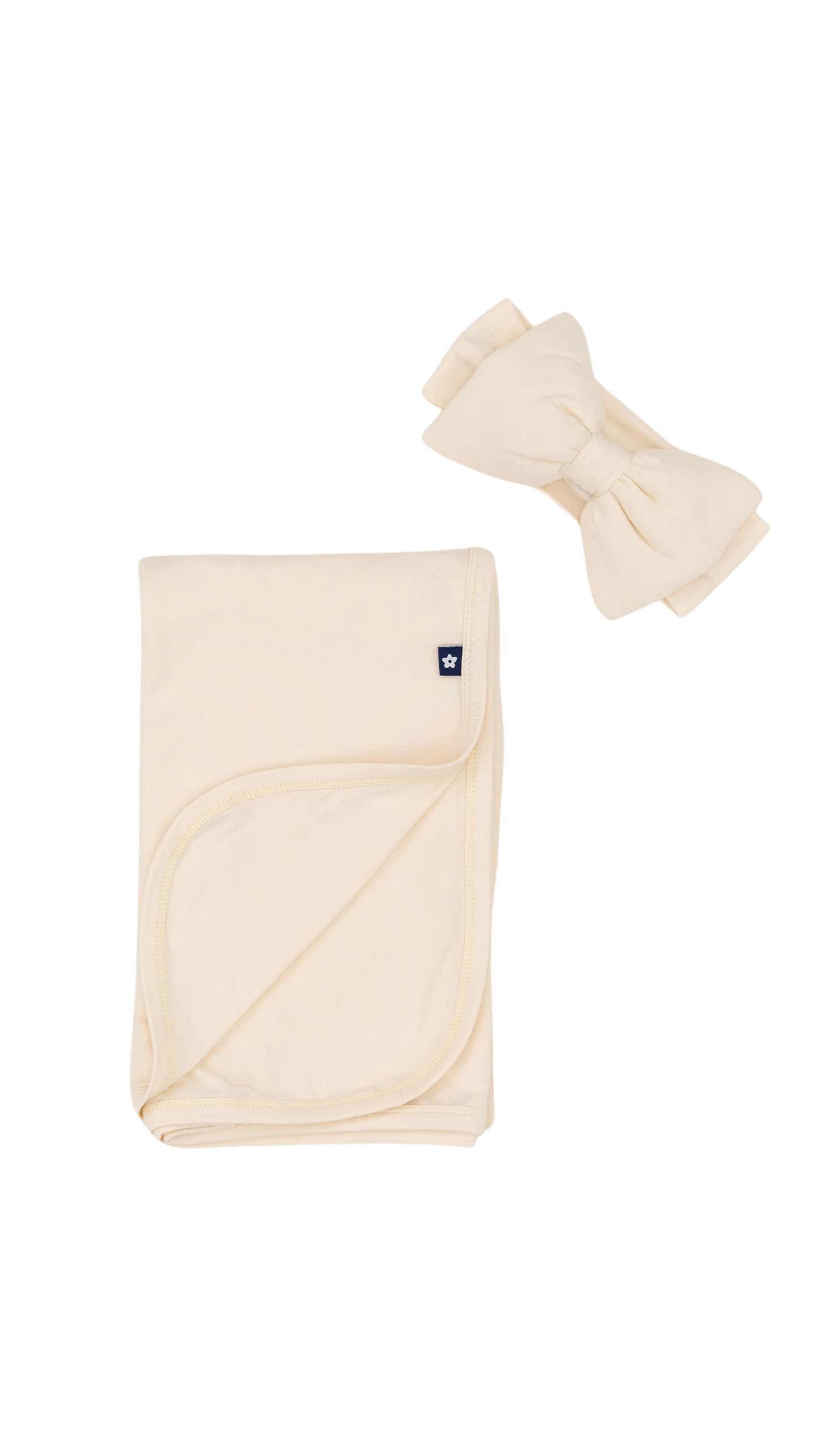 Swaddle Headband Set in Vanilla