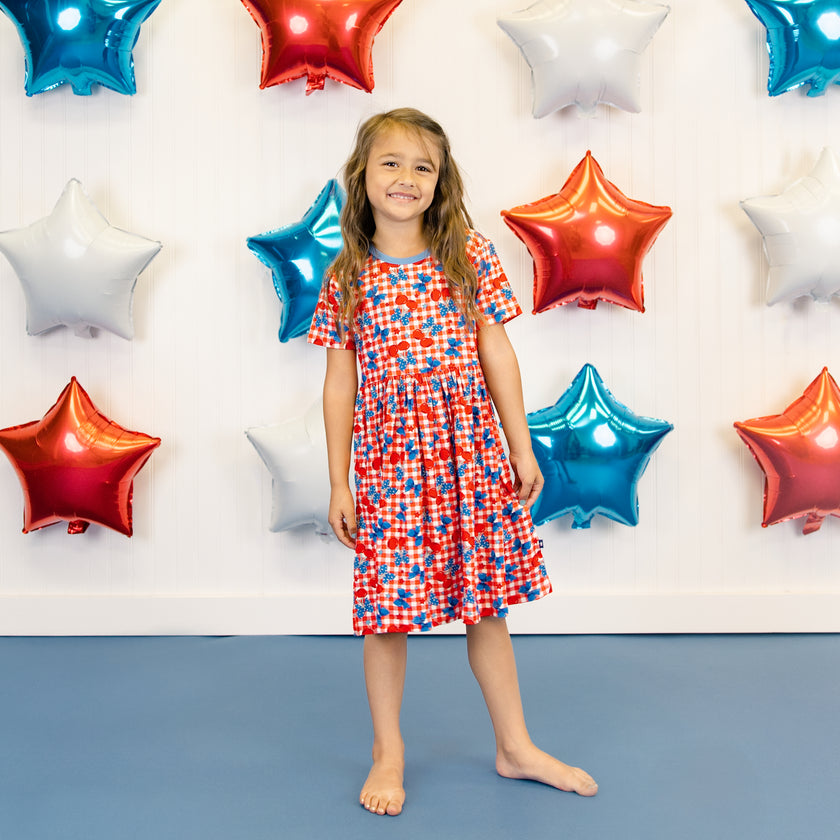 Twirl Dress in Cherry Delight