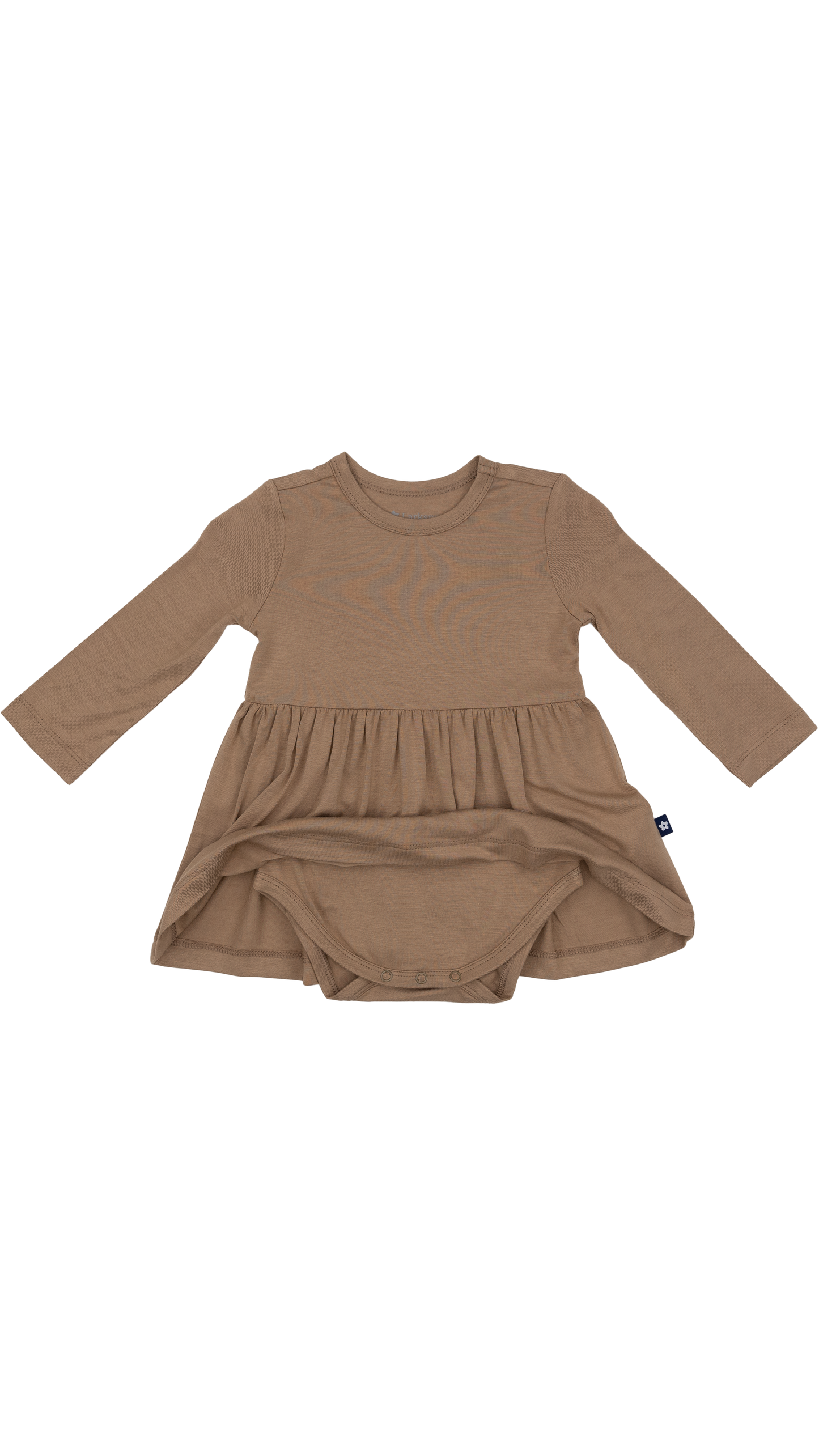 Long Sleeve Twirl Dress in Mocha