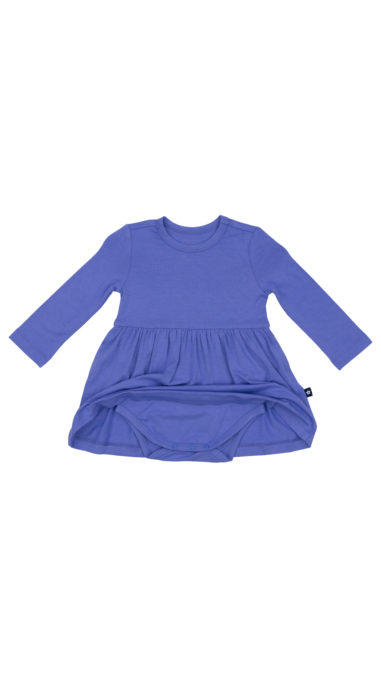 Long Sleeve Twirl Dress in Periwinkle