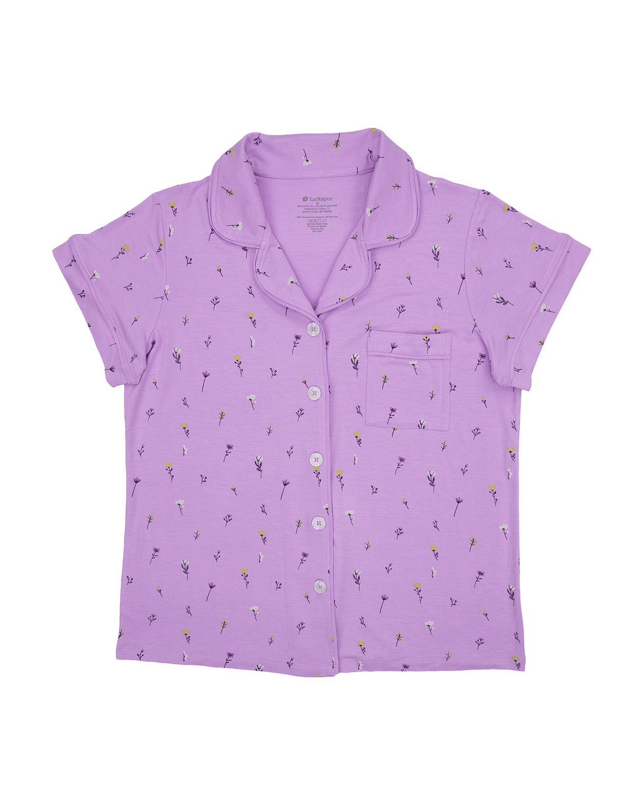 Women's Short Pajama Set in Lavender Bloom