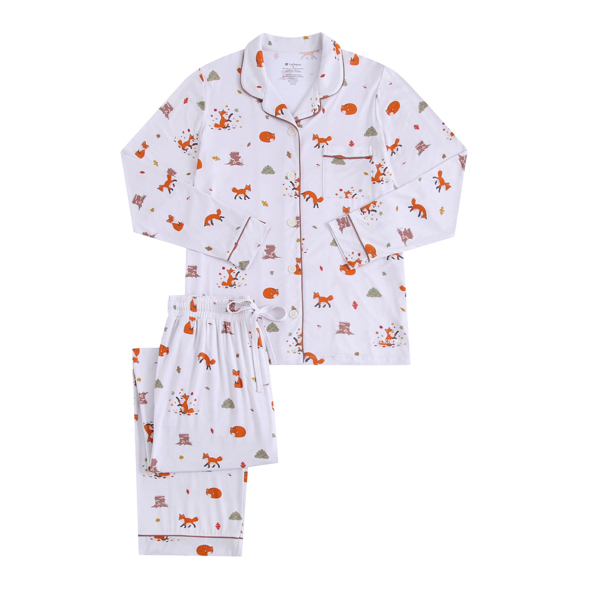 Women's Long Sleeve Pajamas in Fox Playtime