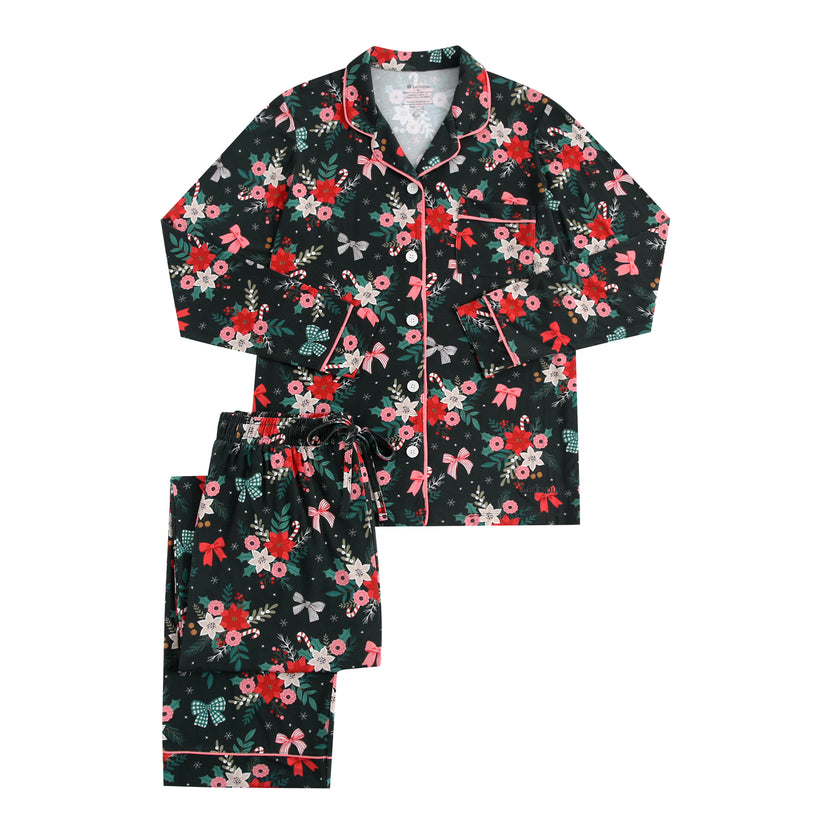 Women's Long Sleeve Pajamas in Holly and Bloom