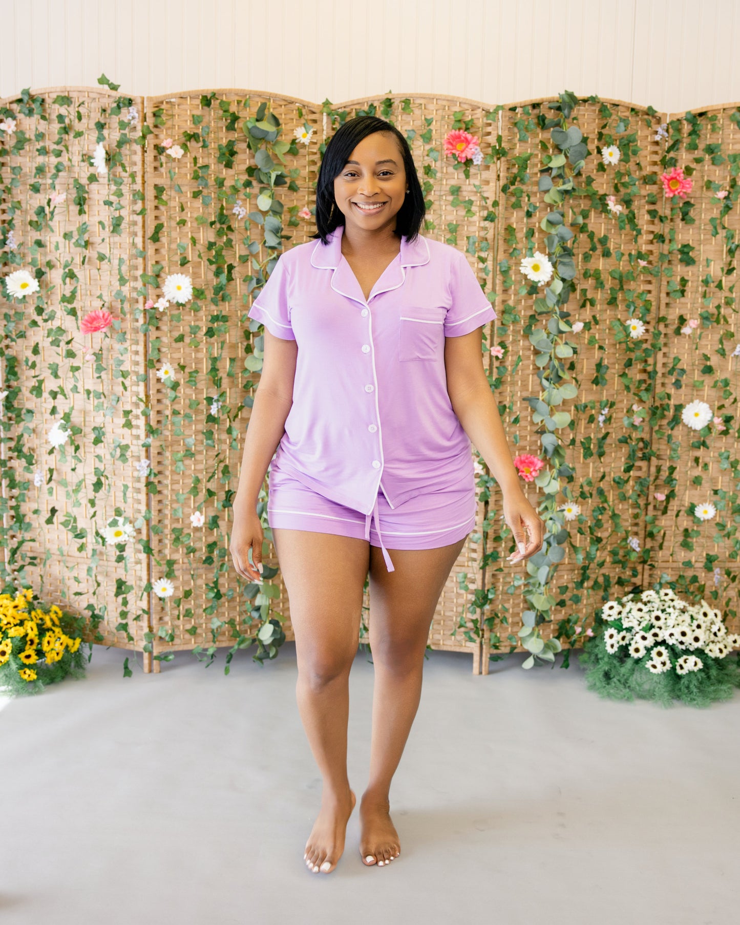 Women's Short Pajama Set in Violet