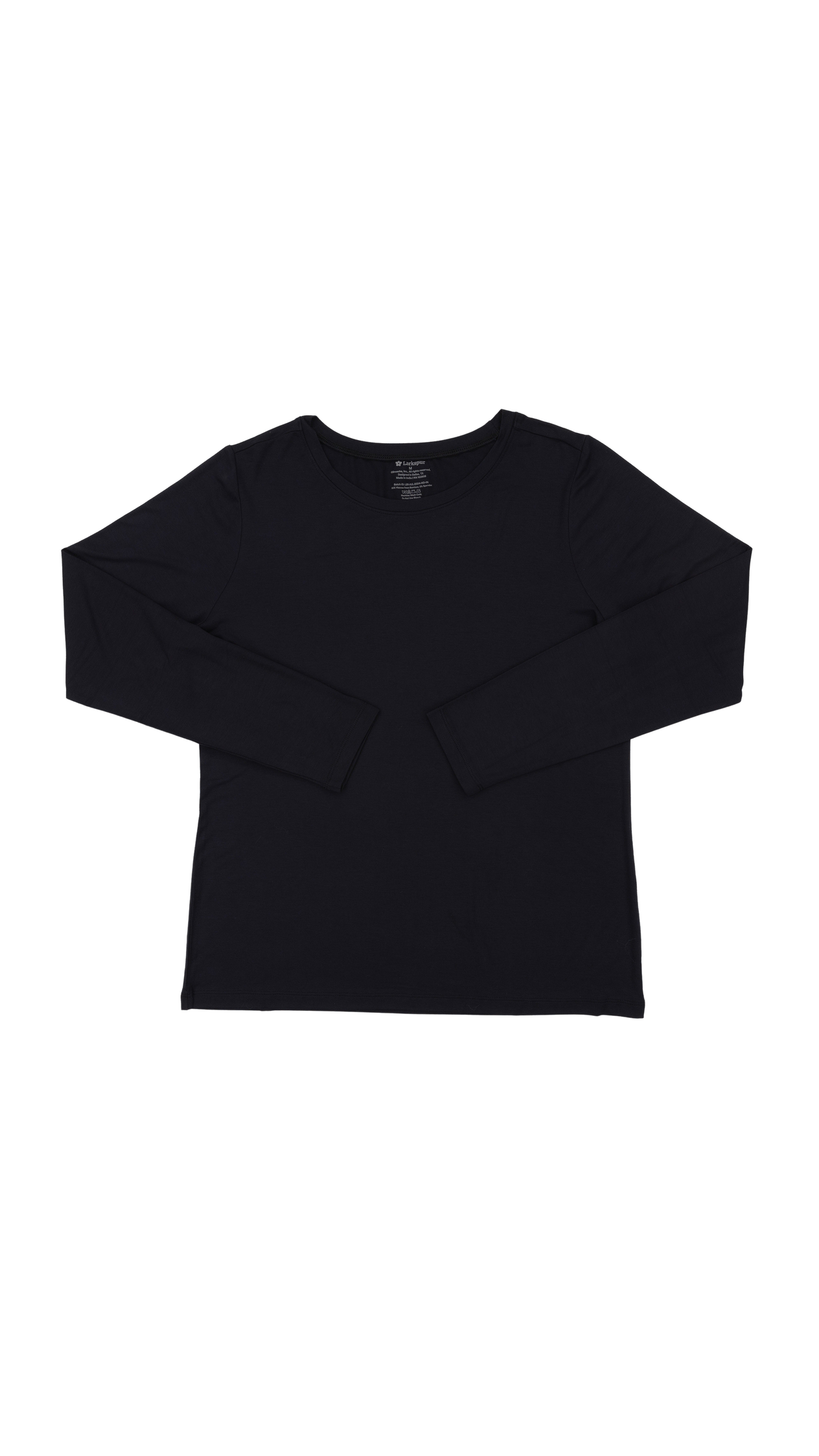 Women's Long Sleeve Lounge Tee in Black