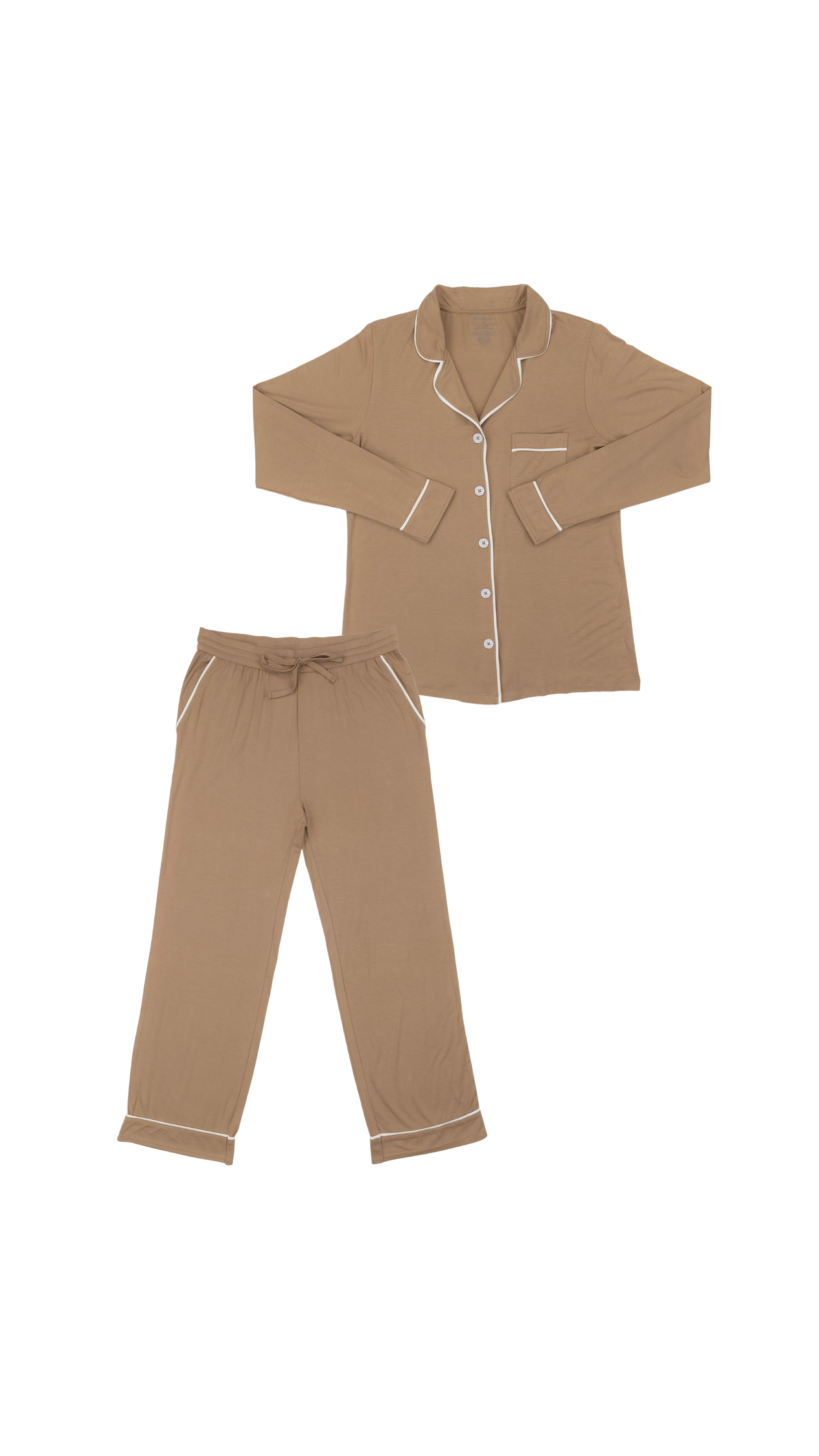 Women's Long Pajama Set in Mocha