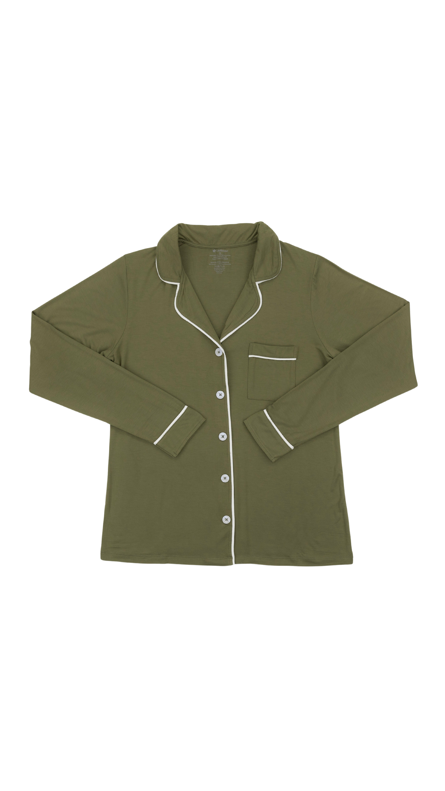 Women's Long Pajama Set in Olive