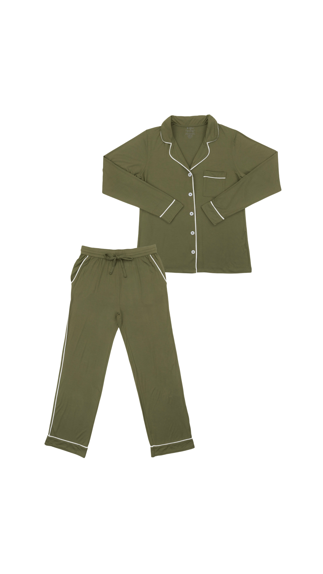 Women's Long Pajama Set in Olive