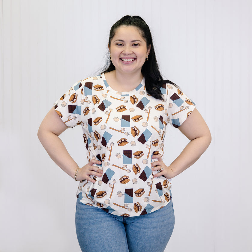 Women's Short Sleeve Lounge Tee in S'mores