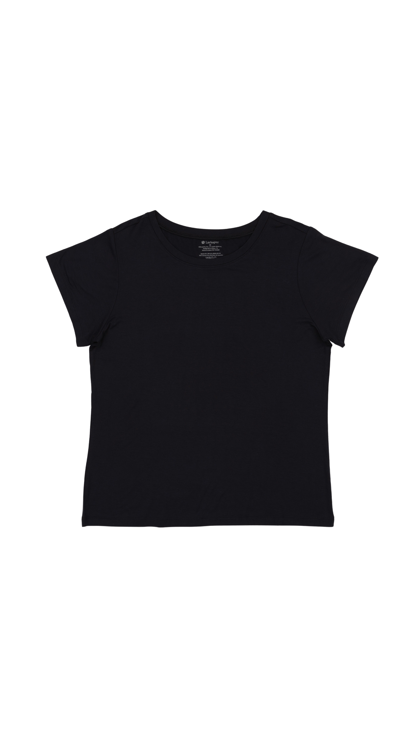 Women's Short Sleeve Lounge Tee in Black