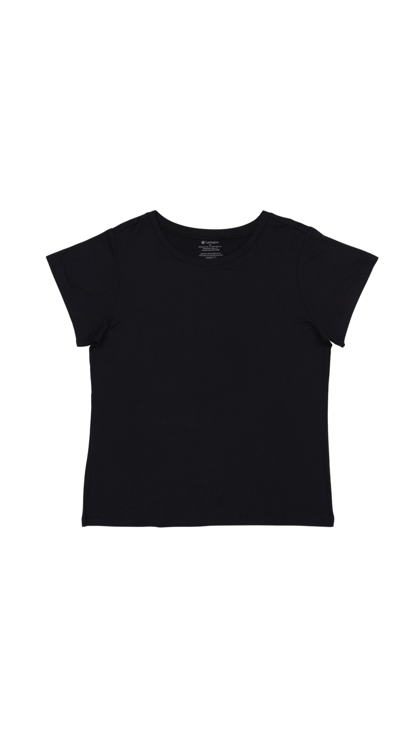 Women's Short Sleeve Lounge Tee in Black