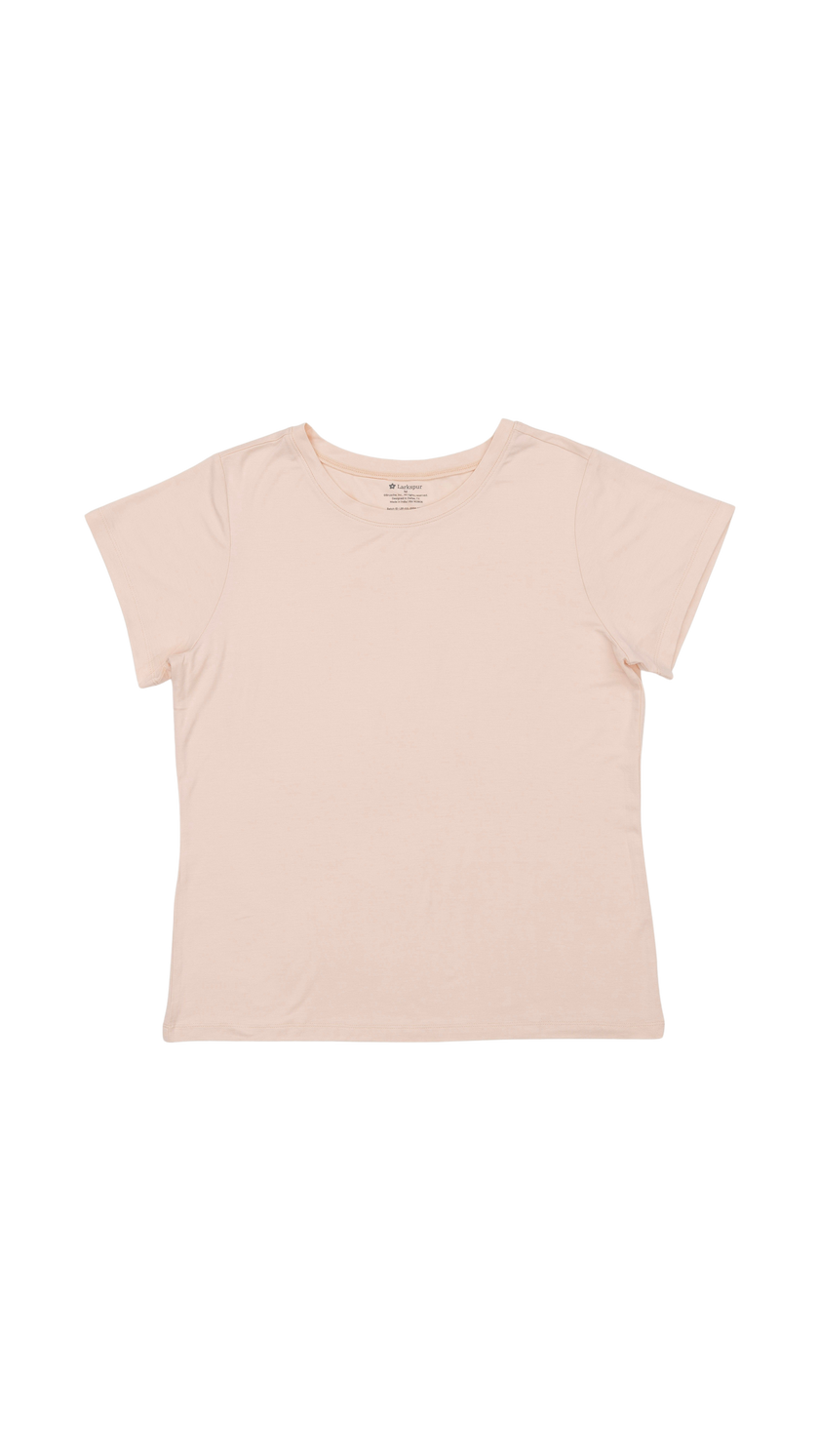 Women's Short Sleeve Lounge Tee in Blush