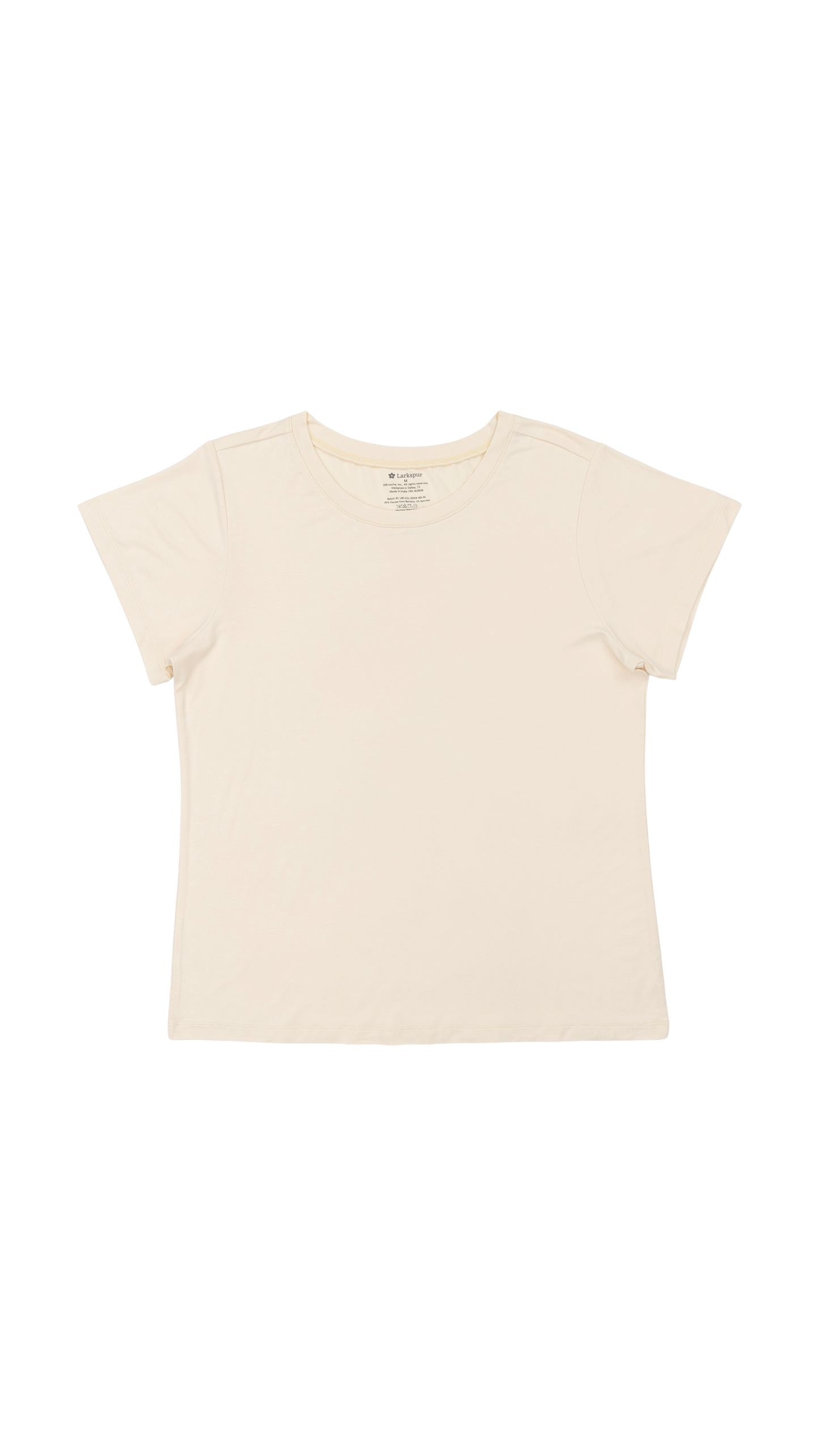 Women's Short Sleeve Lounge Tee in Vanilla