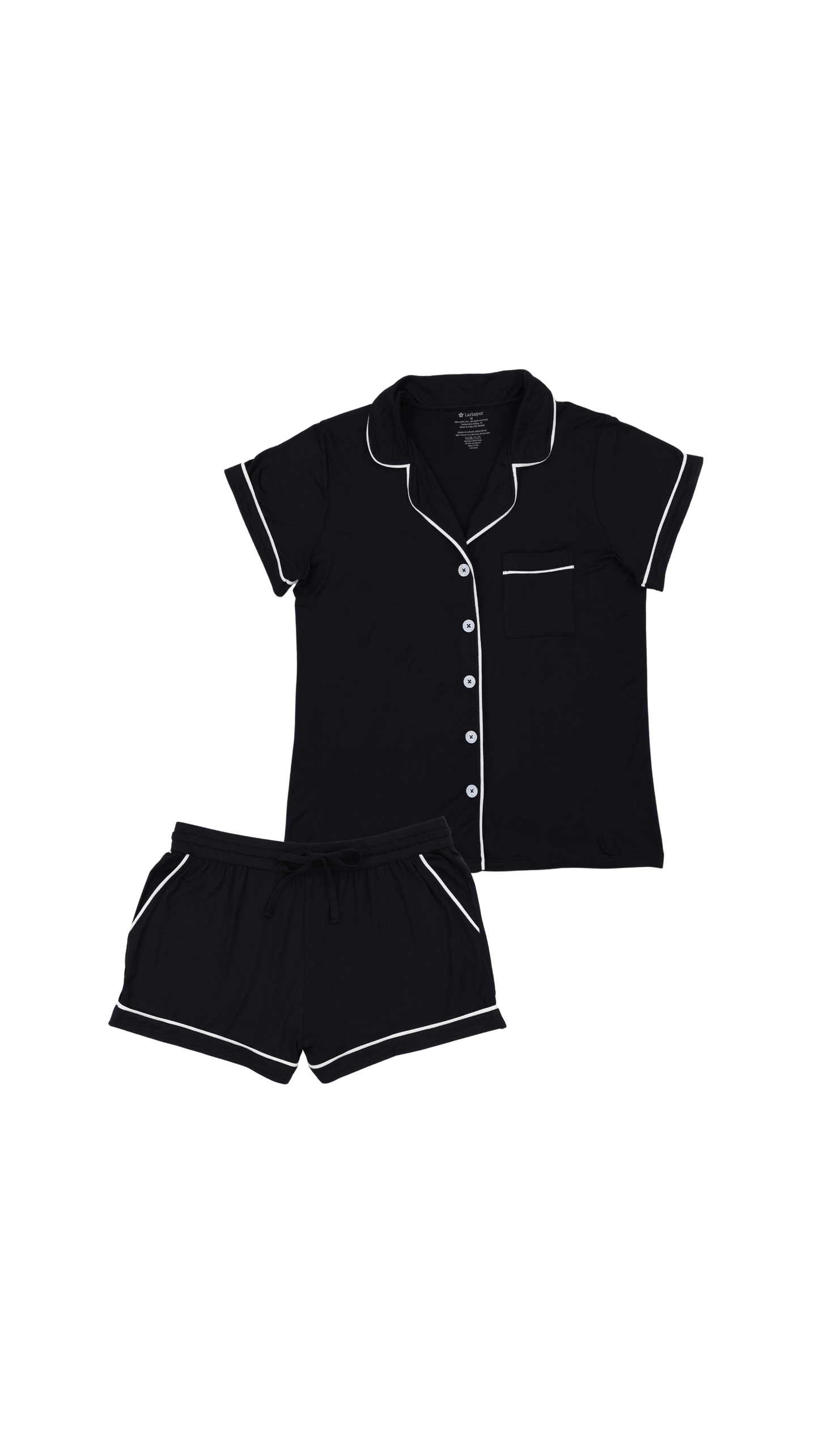 Women's Short Pajama Set in Black