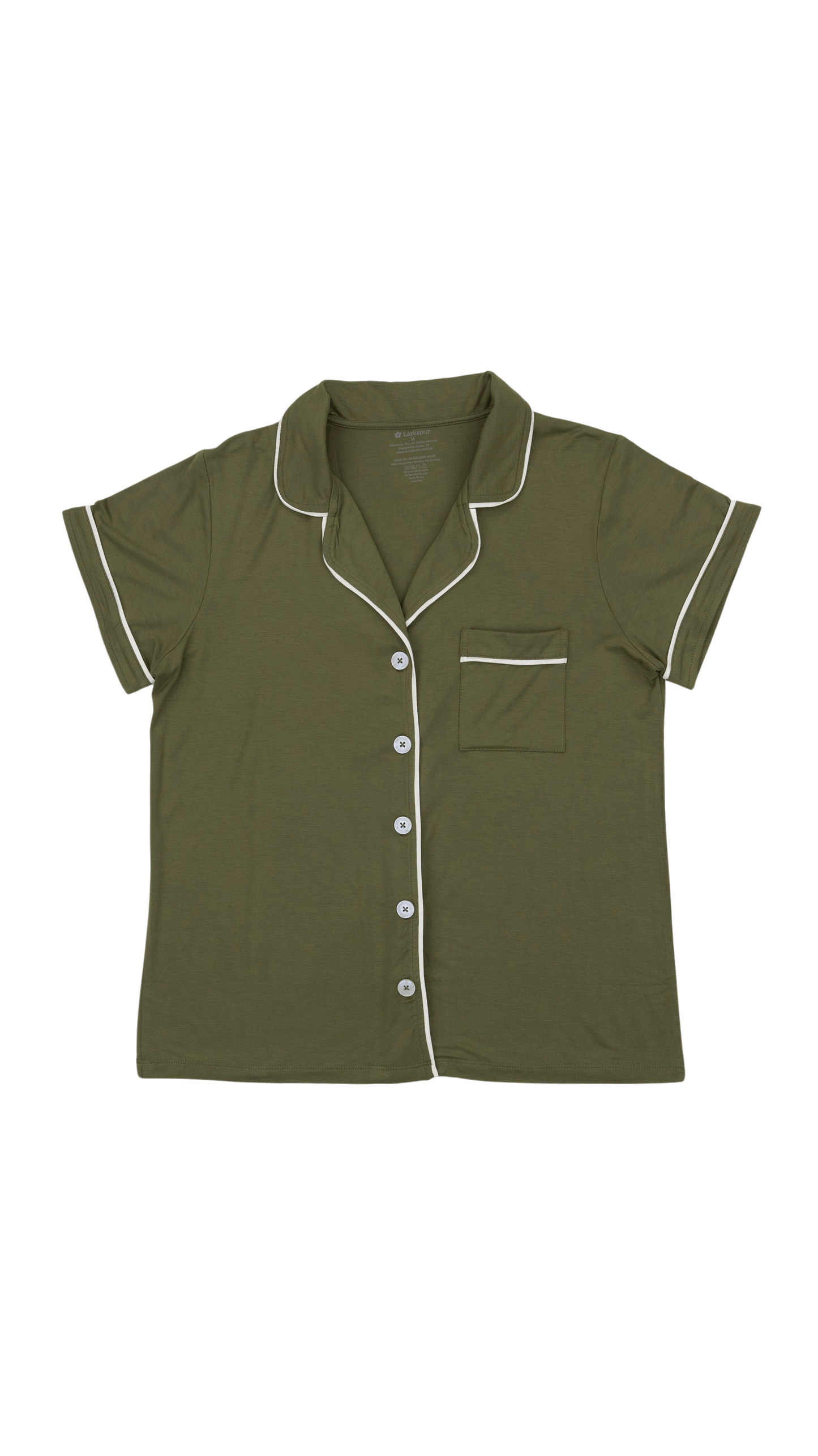 Women's Short Pajama Set in Olive