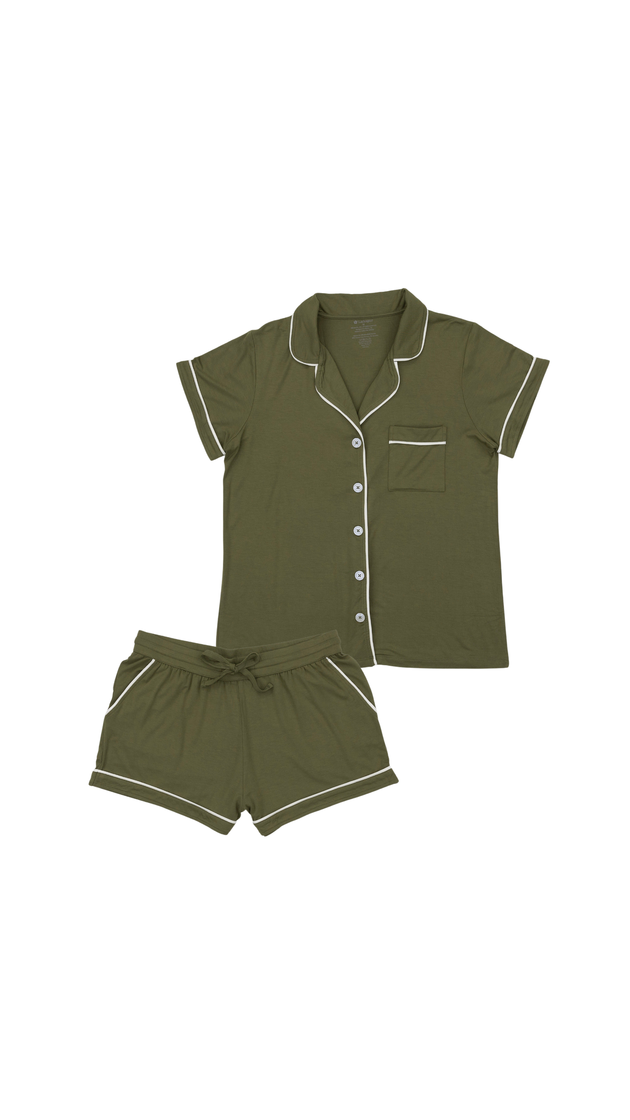 Women's Short Pajama Set in Olive