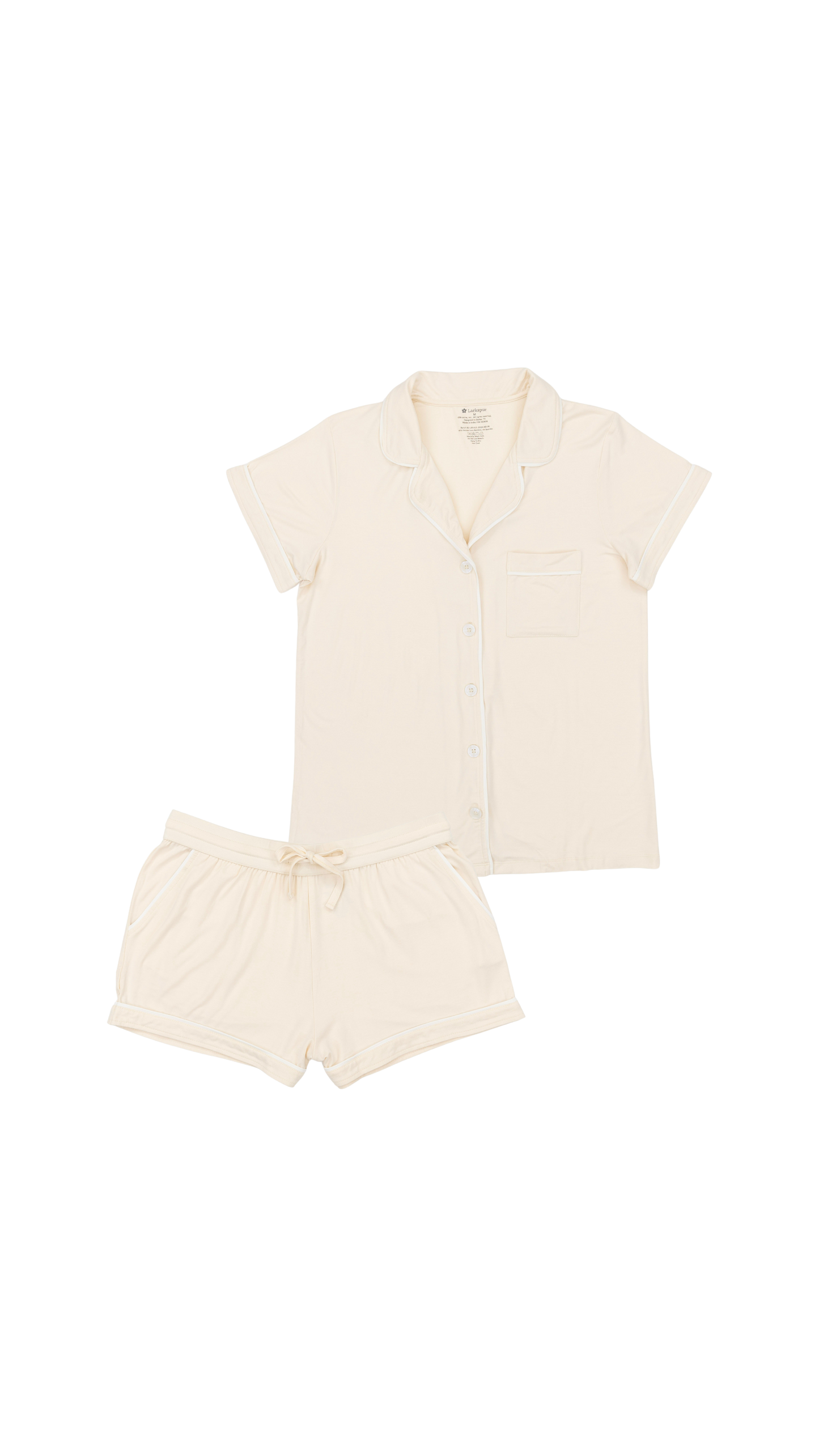 Women's Short Pajama Set in Vanilla