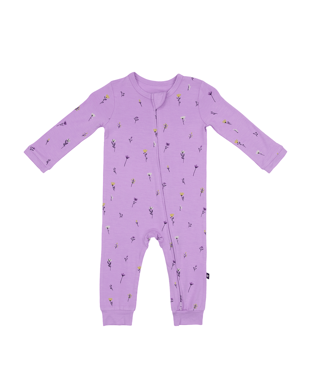 Zip Romper in Lavender Bloom