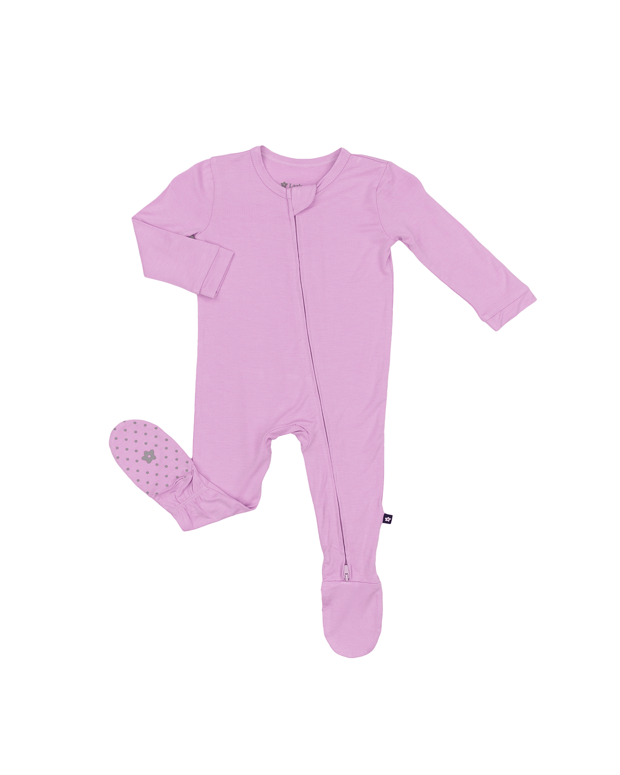 Zip Footie in Violet