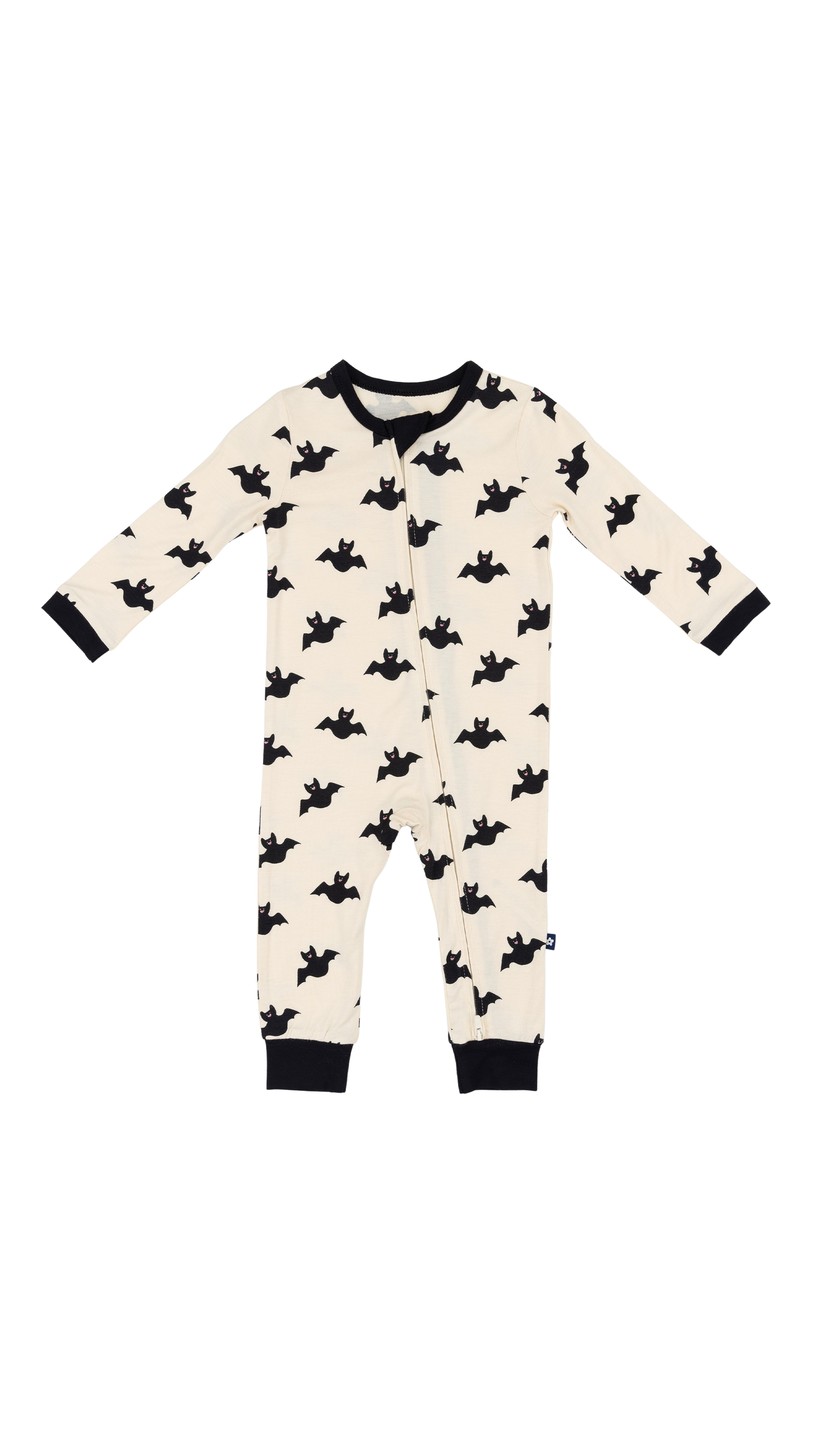 Zip Romper in Happy Bats