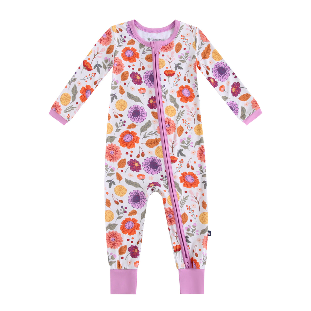 Zipper Romper in Fall Florals