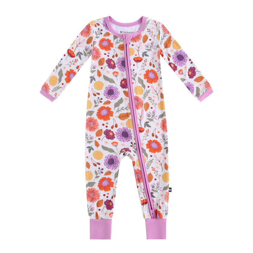 Zipper Romper in Fall Florals