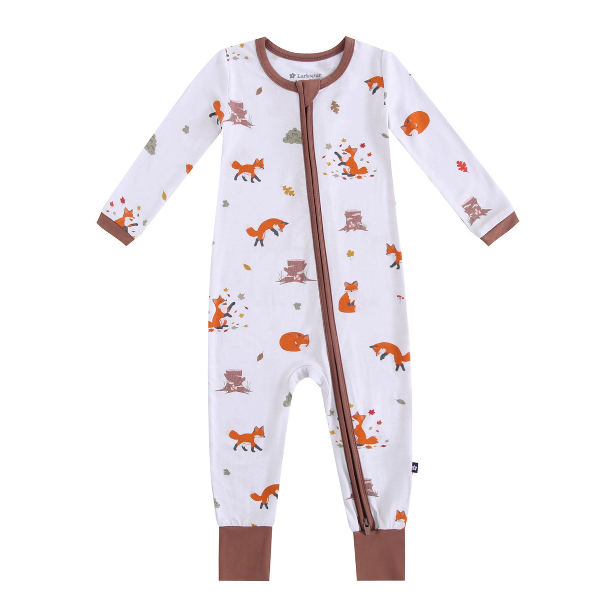 Zipper Romper in Fox Playtime