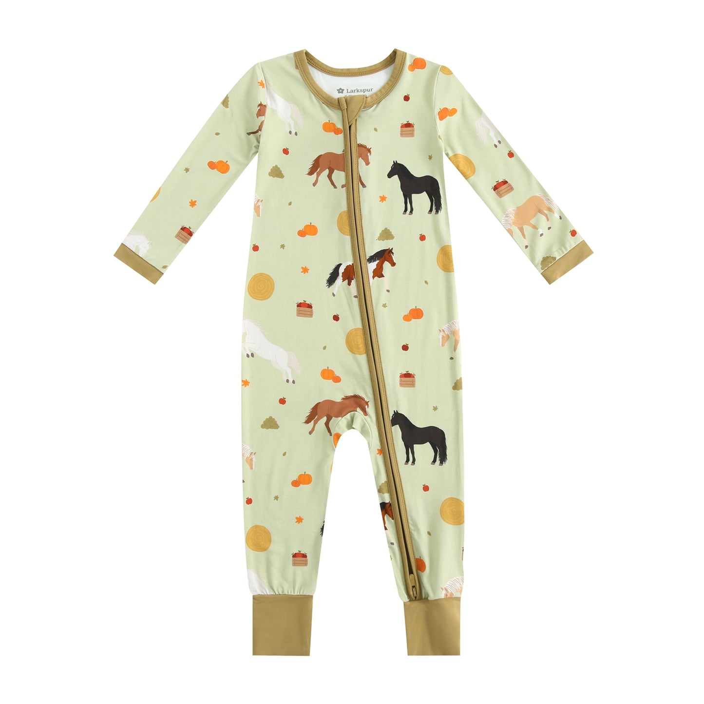 Zipper Romper in Harvest Pastures