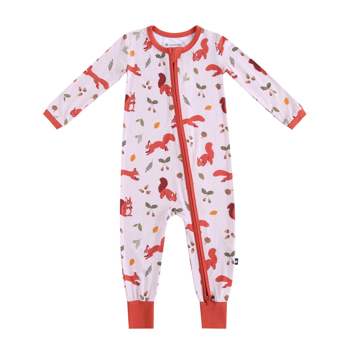 Zipper Romper in Squirrels and Nuts