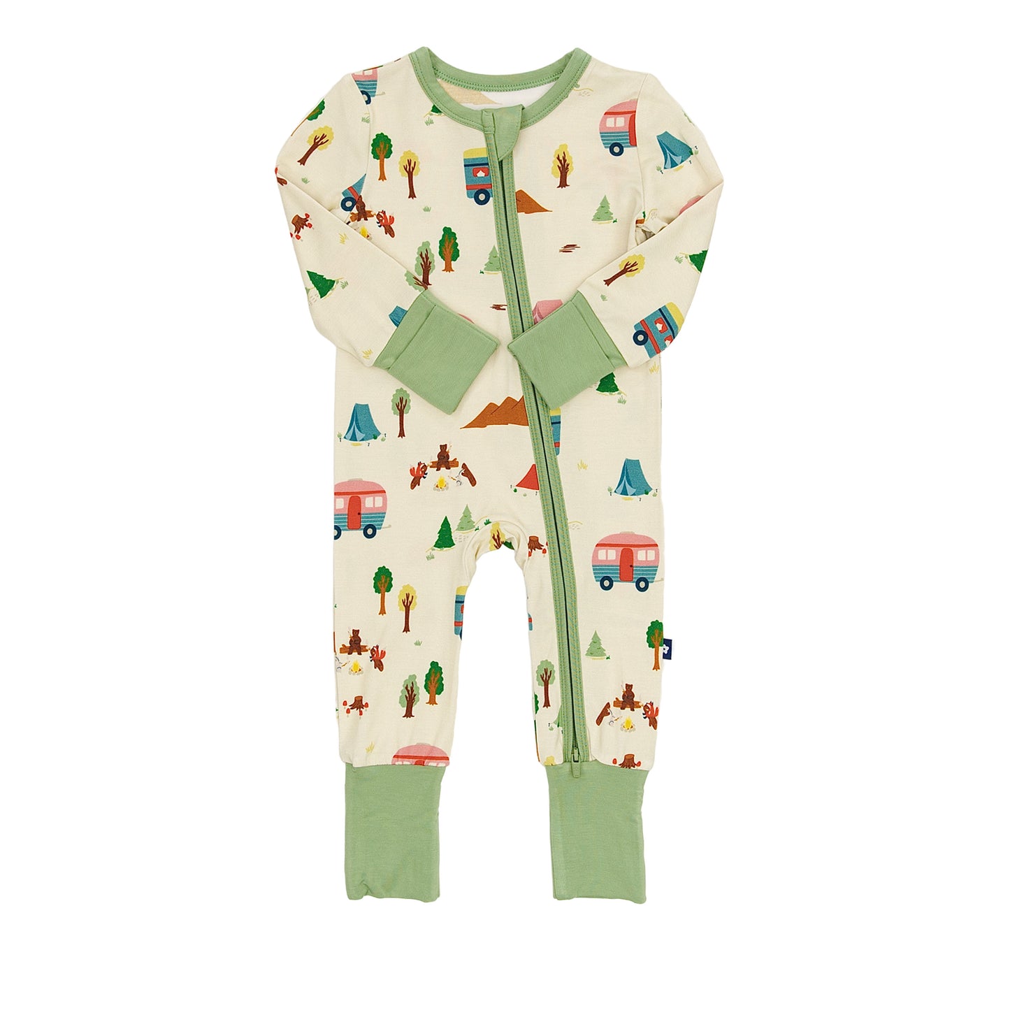 Convertible Footed Romper in Campfire Tales