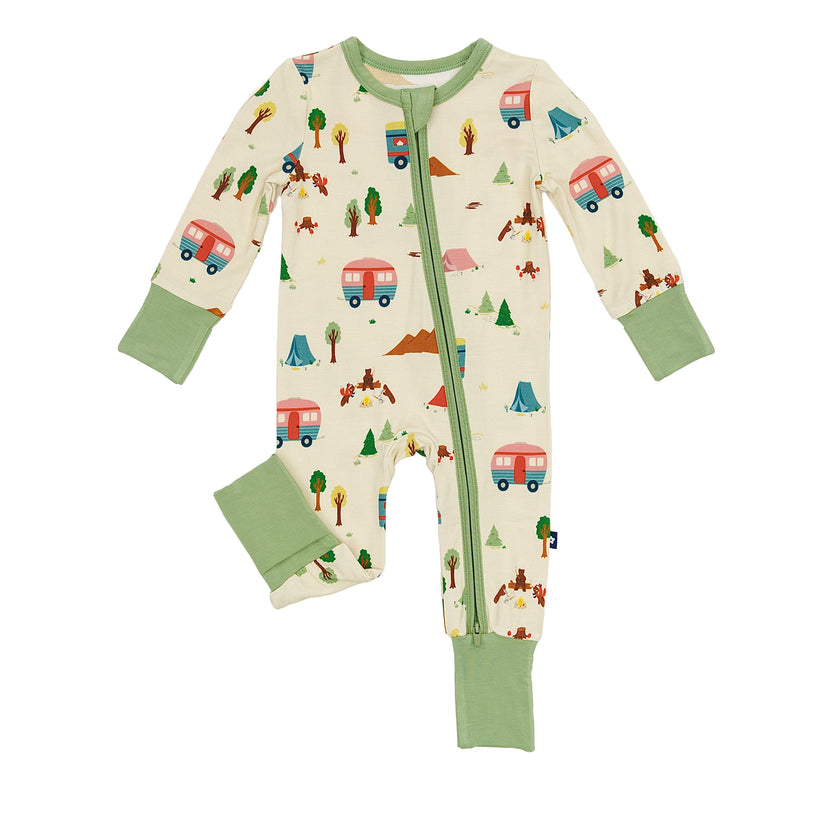 Convertible Footed Romper in Campfire Tales