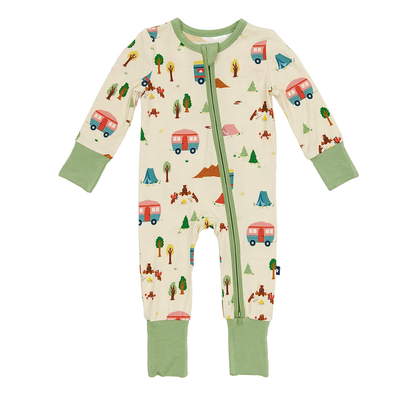 Convertible Footed Romper in Campfire Tales