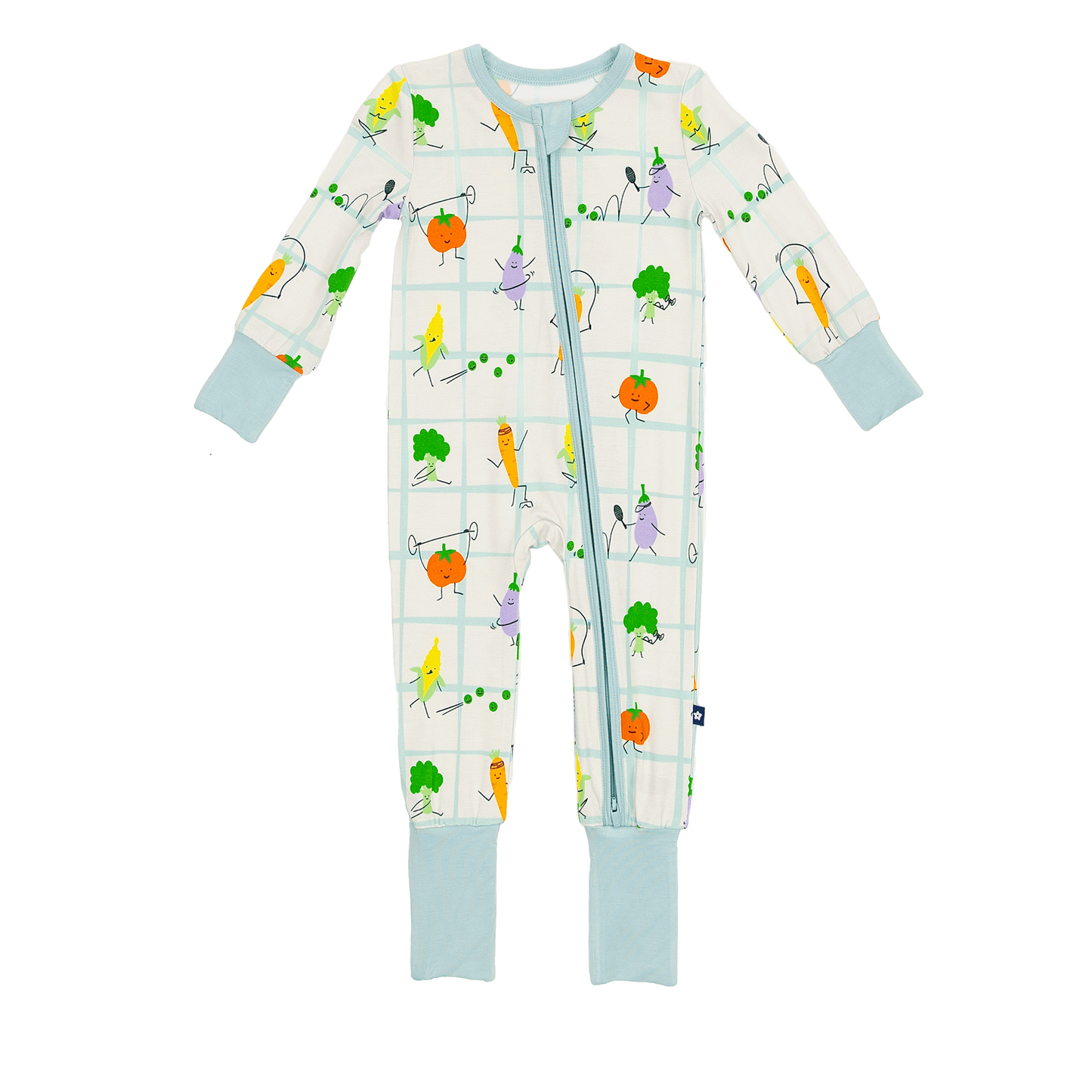 Convertible Footed Romper in Veggie Patch Parade