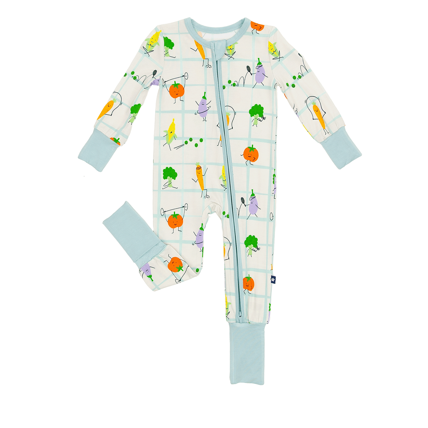 Convertible Footed Romper in Veggie Patch Parade